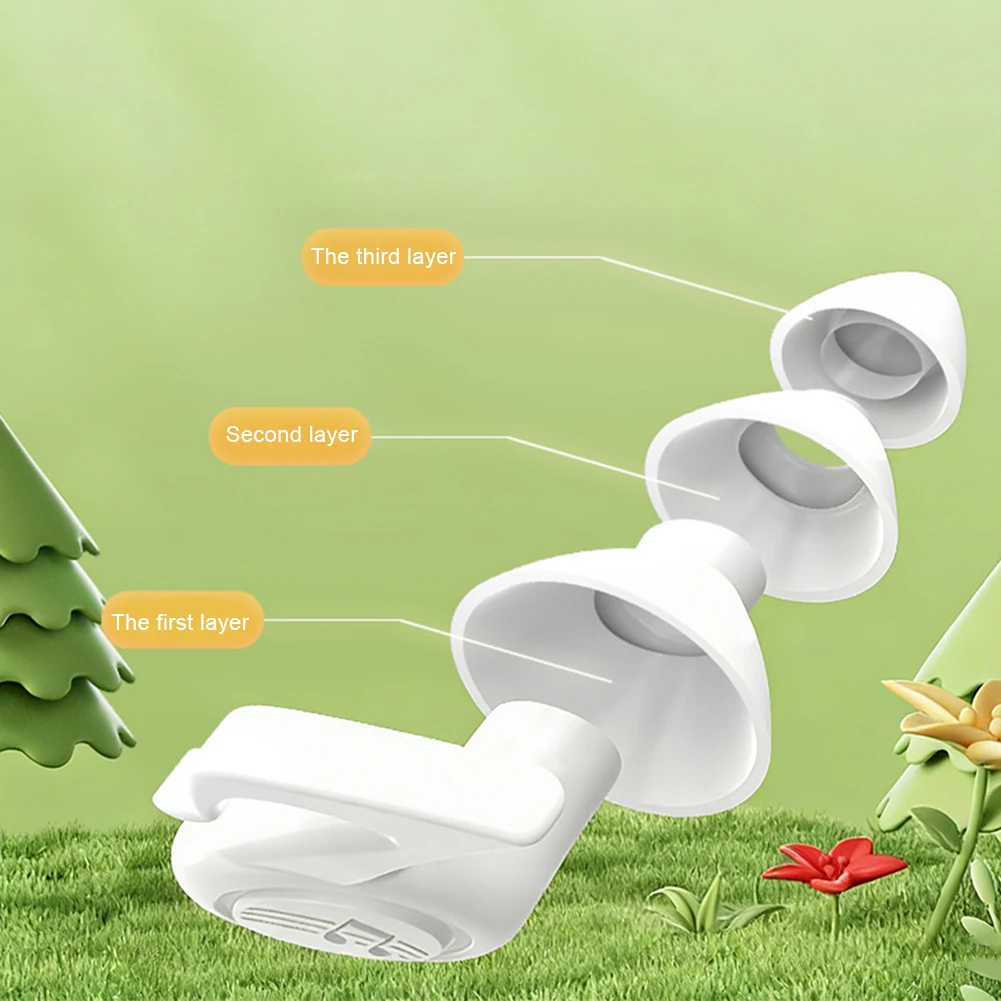 1Pair Reusable Creative Musical Note Silicone Earplugs Waterproof Noise Cancelling Soft Comfort for Sleeping Hearing Protection