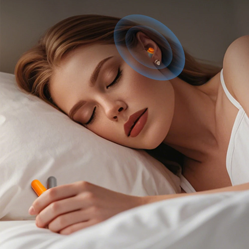 PU Soundproof Sleeping Earplugs Soft Slow Rebound Anti-Noise Student Learning Earplug for Sleep Special Mute Noise Protection
