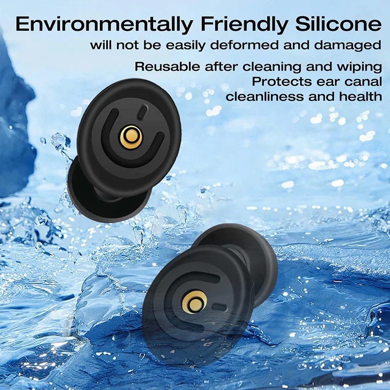 Silicone Ear Plugs for Noise Cancelling Ear Protection - Sleep Concerts Work Study - Noise Reduction Ear Buds
