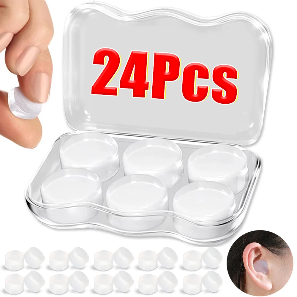 Soft Silicone Earplugs Wax Ear Plugs Reusable Noise Cancelling Gel Ear Plugs Waterproof Earbuds for Sleeping Flying Swimming