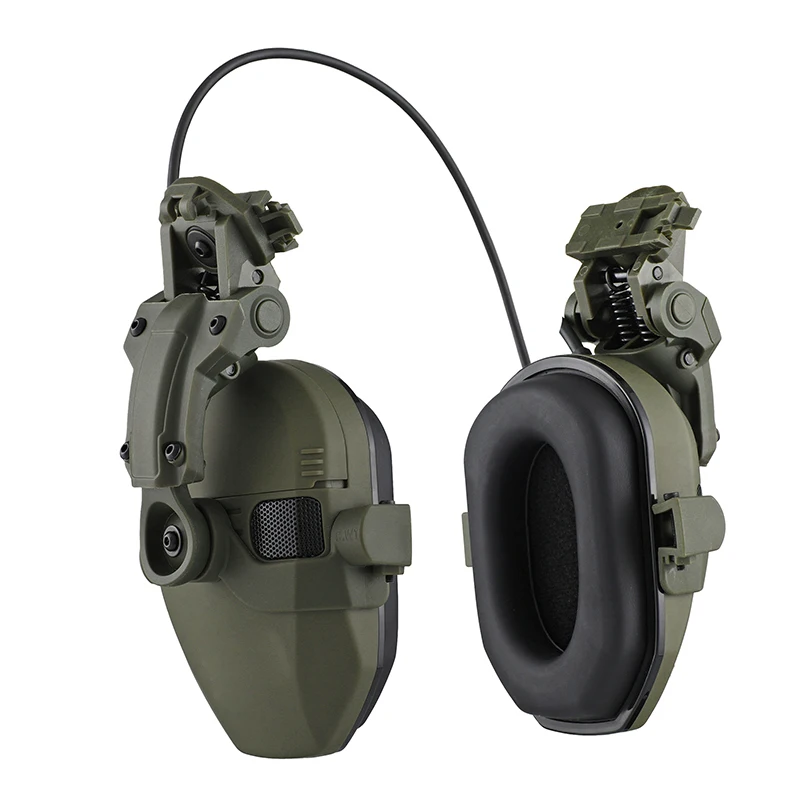 New Generation WK Tactical Helmet Earmuffs Pro - 23dB Active Noise Cancelling Electronic Hearing Protection for Shooting & Milit