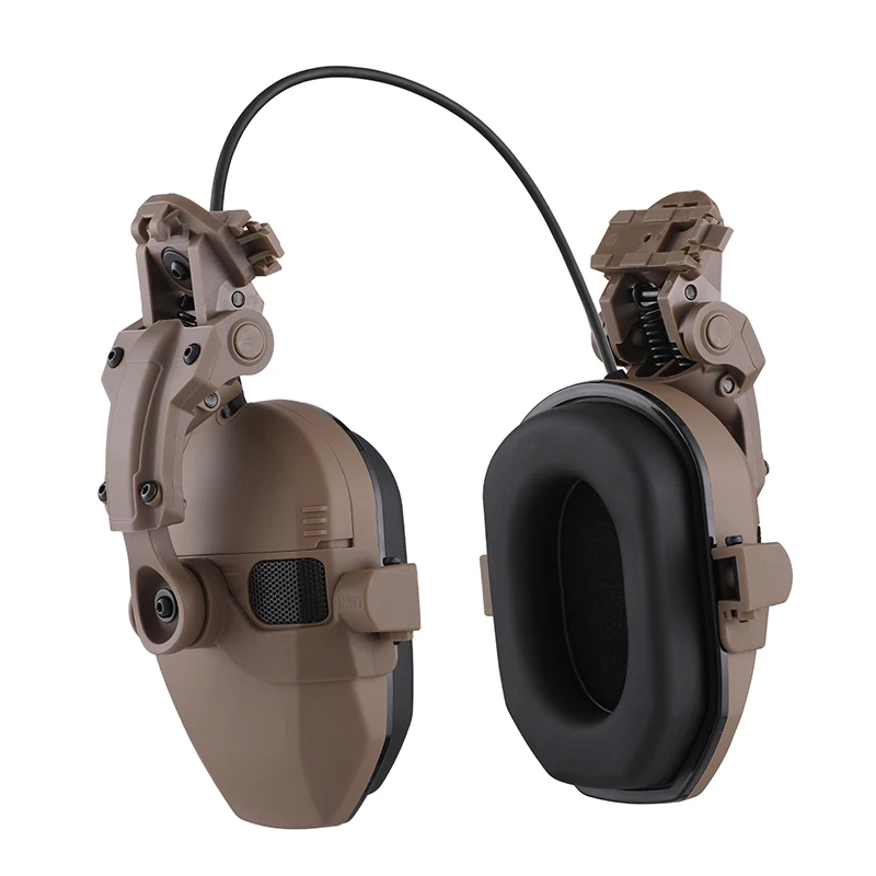 New Generation WK Tactical Helmet Earmuffs Pro - 23dB Active Noise Cancelling Electronic Hearing Protection for Shooting & Milit