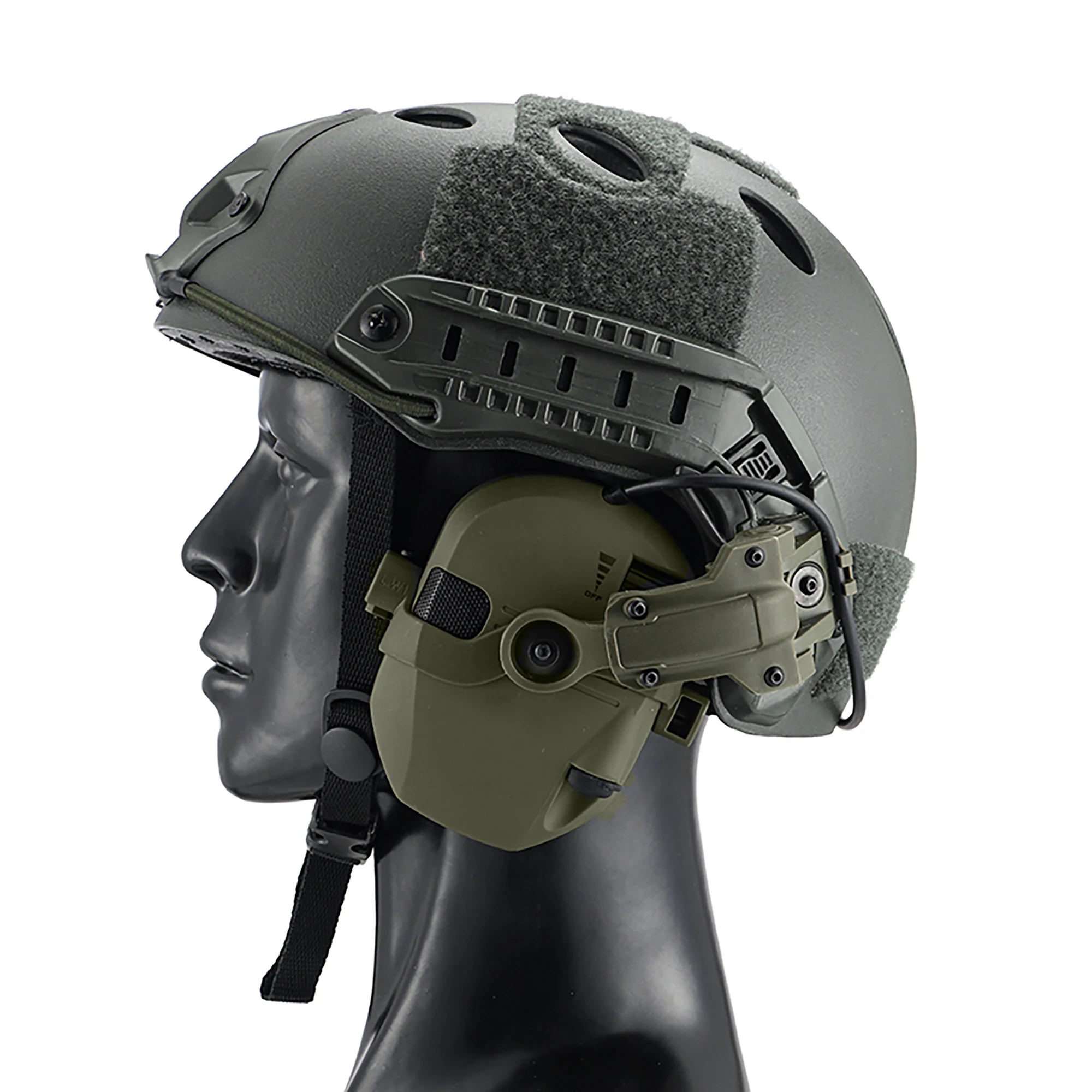 New Generation WK Tactical Helmet Earmuffs Pro - 23dB Active Noise Cancelling Electronic Hearing Protection for Shooting & Milit