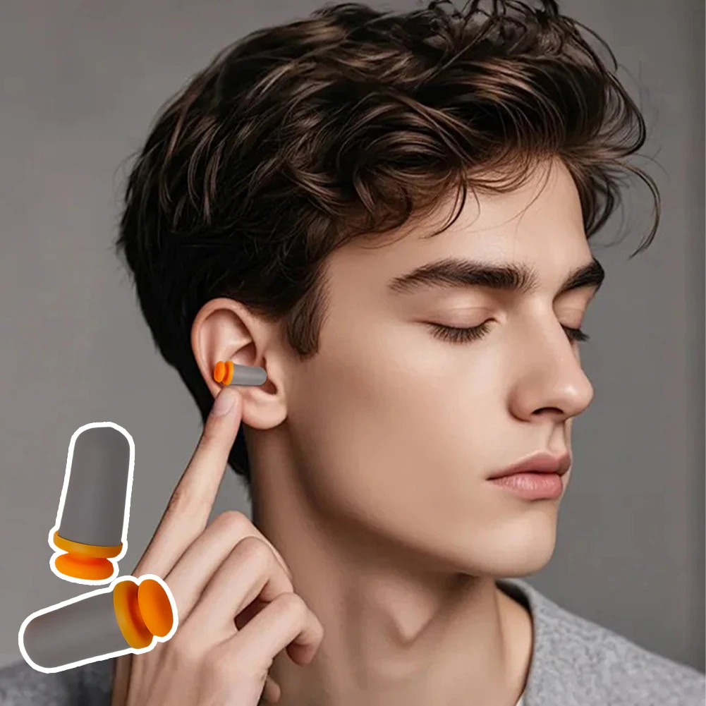 PU Sponge Soundproof Ear Plugs for Sleeping Soft Slow Rebound Student Anti-Noise Hearing Protection Anti Snore Mute Earplugs