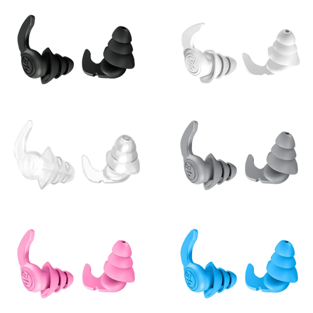 1 Pair Soft Silicone Earplugs Noise Cancelling Reusable Anti-noise Earplug For Concerts Sleep Swimm Waterproof Ear Plugs