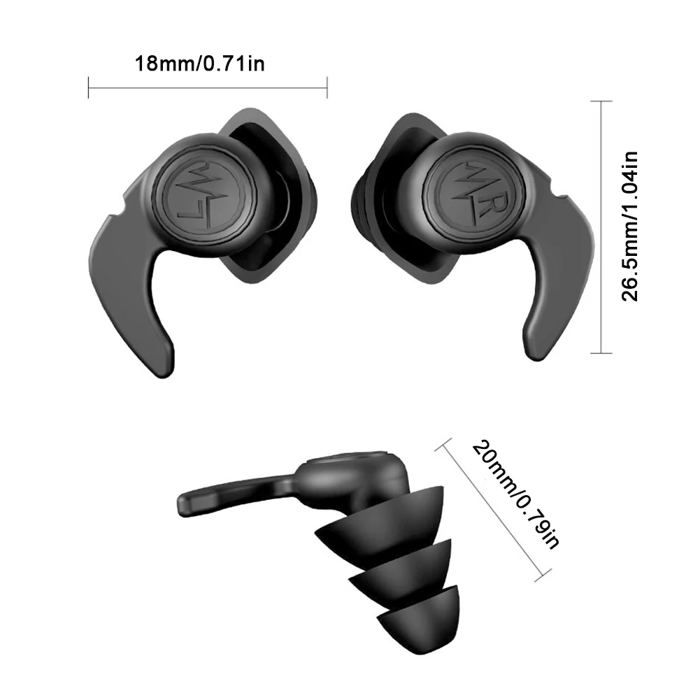 1 Pair Soft Silicone Earplugs Noise Cancelling Reusable Anti-noise Earplug For Concerts Sleep Swimm Waterproof Ear Plugs