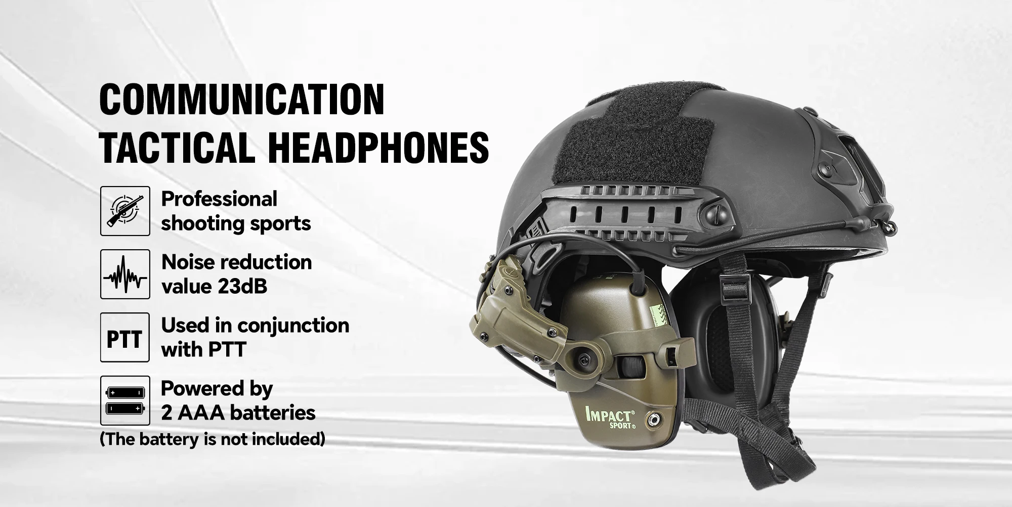 Tactical Shooting Earmuffs Electronic Impact Sound Amplification Anti-Noise Hearing Protection Headset for Outdoor Sports