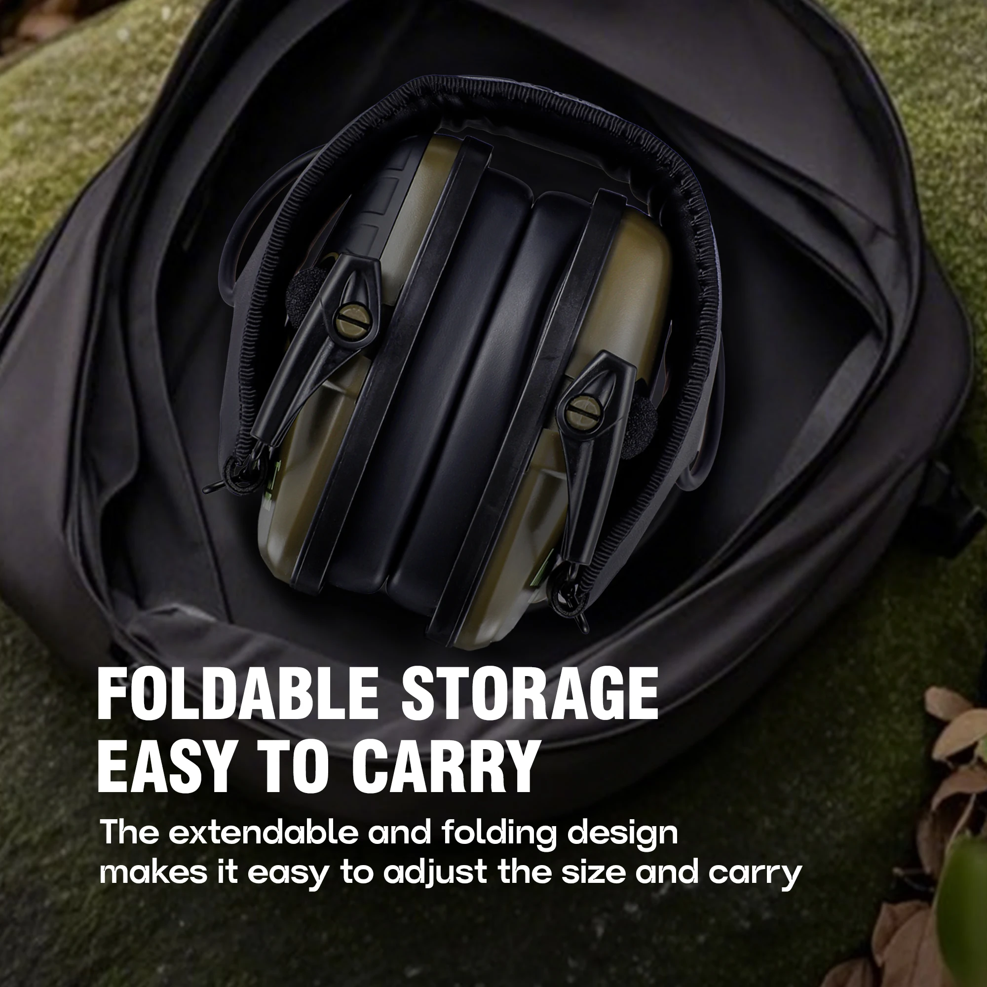 Tactical Shooting Earmuffs Electronic Impact Sound Amplification Anti-Noise Hearing Protection Headset for Outdoor Sports