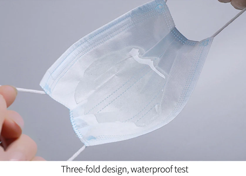 Pink Black Disposable Non-woven 3-layer Face Mask Breathable Mask With Elastic Earband Breathable Adult Mouth Mask