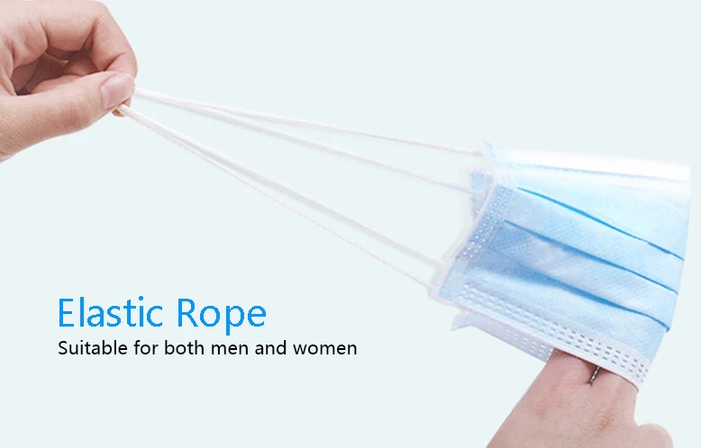 Pink Black Disposable Non-woven 3-layer Face Mask Breathable Mask With Elastic Earband Breathable Adult Mouth Mask