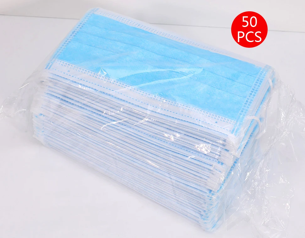 Pink Black Disposable Non-woven 3-layer Face Mask Breathable Mask With Elastic Earband Breathable Adult Mouth Mask