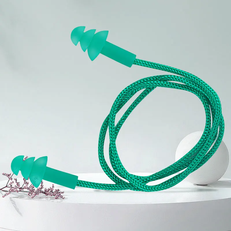 5pcs Protection Earplugs Earplugs Soft Silicone Corded Ear Protector Soundproof Earmuffs Noise Sleep Snoring Reusable EarPlugs