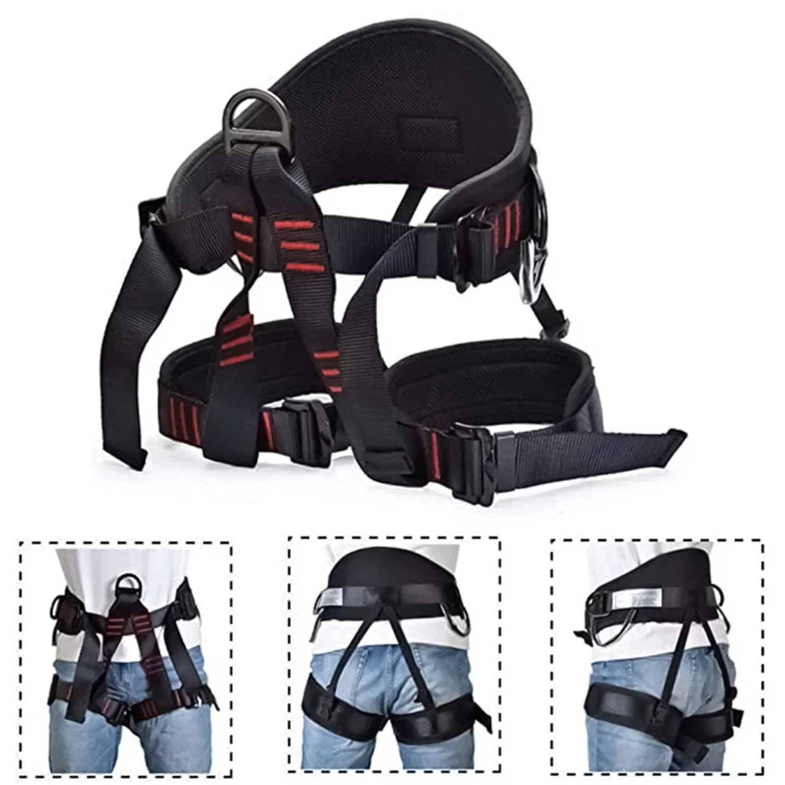 safety Harness for construction workers Half Body Roofing Harness kit High Altitude Safety Belt Padding Protection Safe Rop