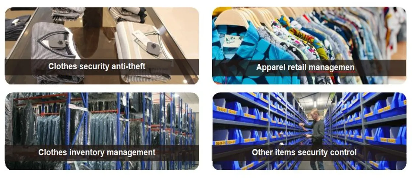 TF9681 Dual Frequency 860-960MHz 8.2MHz/58KHz Anti Theft UHF RF/AM RFID Security Tag EAS Hard Tag for Cloth Retail Management