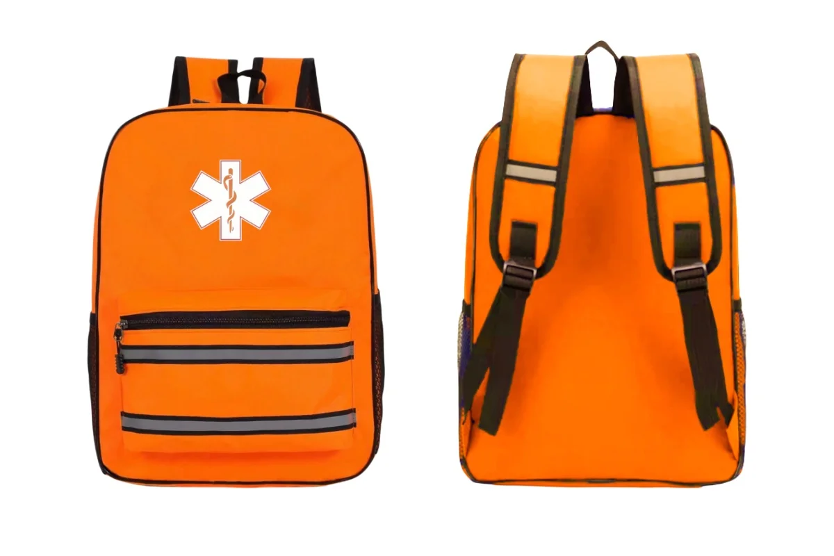 First Aid Backpack Only Empty Survival Kit EMT for Nurse Medical Trauma Bag Medication Safety Bags with Reflective Strips