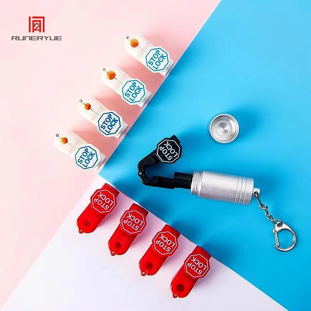 100 Pcs White 6mm EAS Security Tag Stop Lock Hooks Anti-Theft Display Hook Stoplock for Retail Inventory Protection