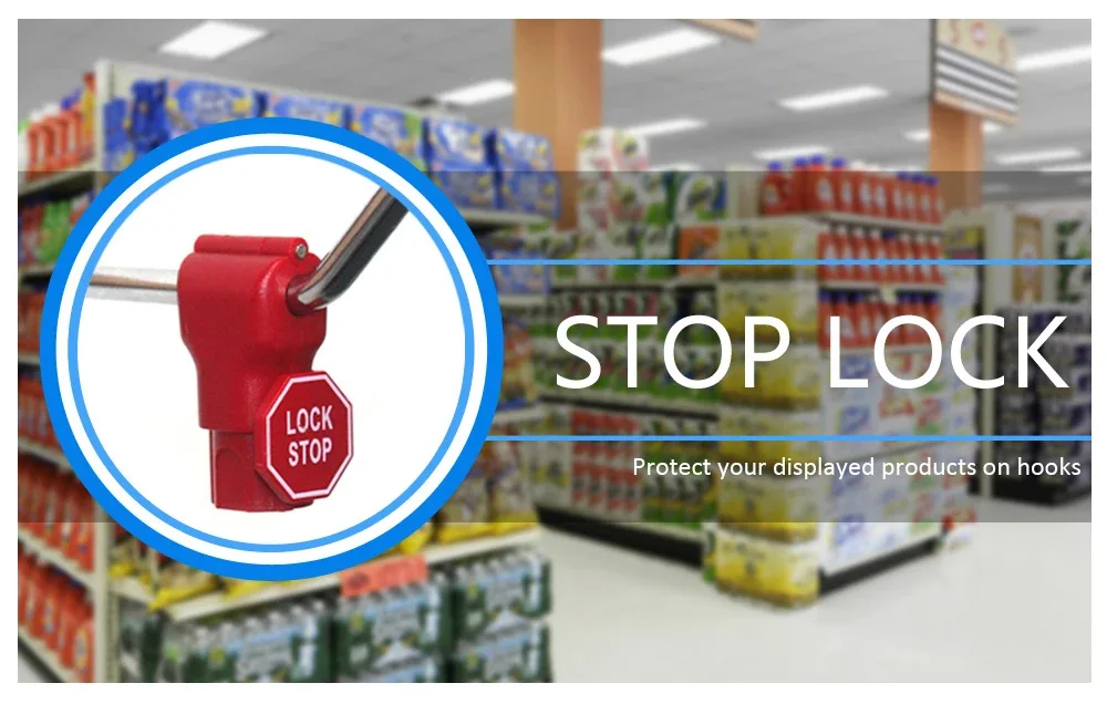 100 Pcs White 6mm EAS Security Tag Stop Lock Hooks Anti-Theft Display Hook Stoplock for Retail Inventory Protection