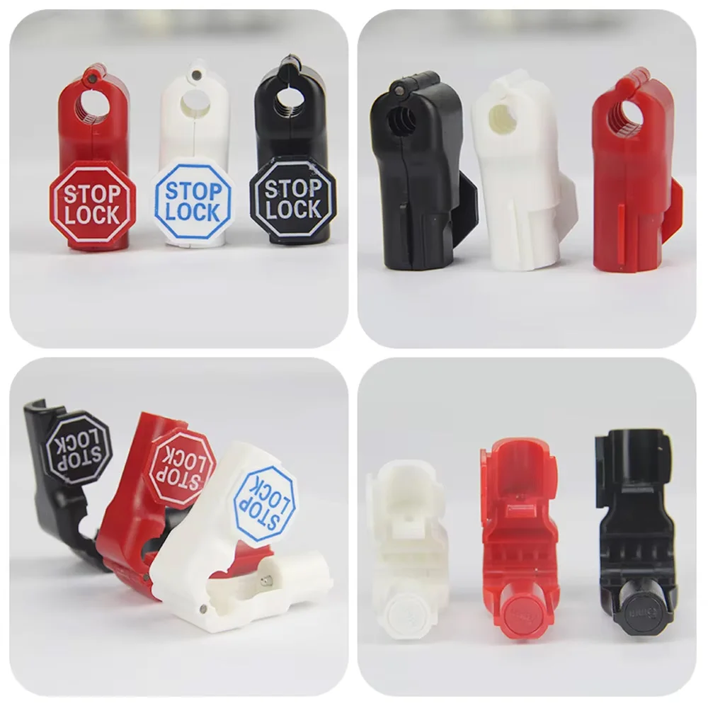 100 Pcs White 6mm EAS Security Tag Stop Lock Hooks Anti-Theft Display Hook Stoplock for Retail Inventory Protection