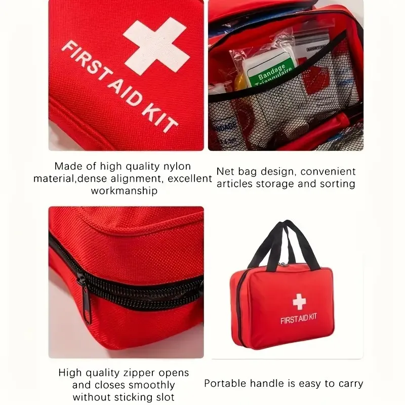 First Aid kit - portable and versatile for outdoor adventures, hunting, hiking, camping | includes scissors and tweezers
