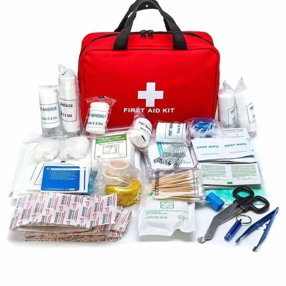 First Aid kit - portable and versatile for outdoor adventures, hunting, hiking, camping | includes scissors and tweezers