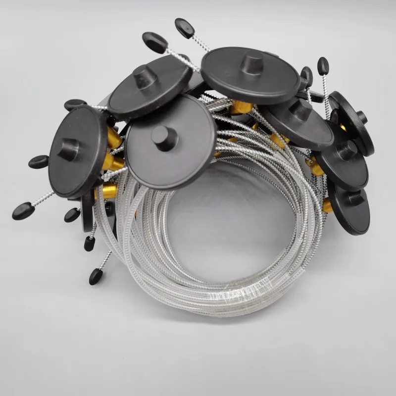 25 Pieces Nti-Theft Alarm System Supermarket Bottle and Milk Powder Can Tag 8.2MHz RF EAS System RF Hard Tag with Wire Rope