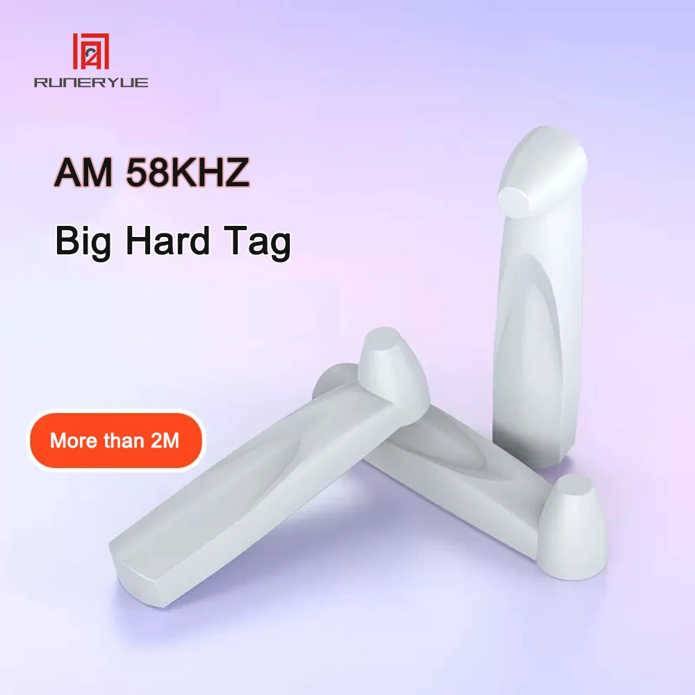 100PCS 70MM 58KHZ AM ABS Copper Security System Set Antenna Gate Anti Theft Eas Hard Tags with Pins