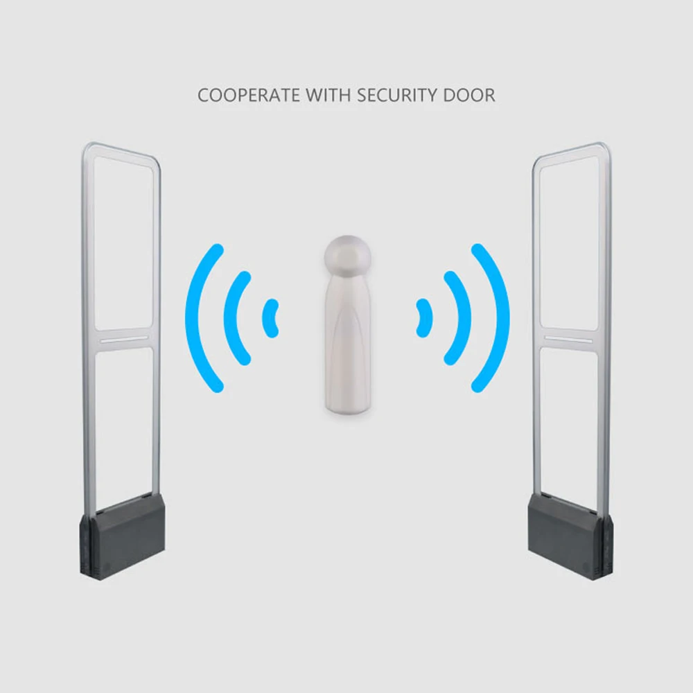 100PCS 70MM 58KHZ AM ABS Copper Security System Set Antenna Gate Anti Theft Eas Hard Tags with Pins