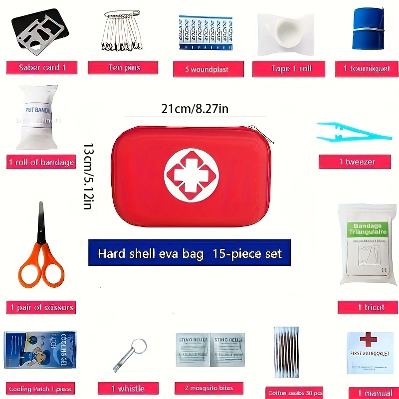 First Aid Kit - 188 pcs - for car, home, travel, camping, office or sport, fully stocked with emergency and survival essentials First Aid Kit - 188 pcs - for car, home, travel, camping, office or sport, fully stocked with emergency and survival essentials