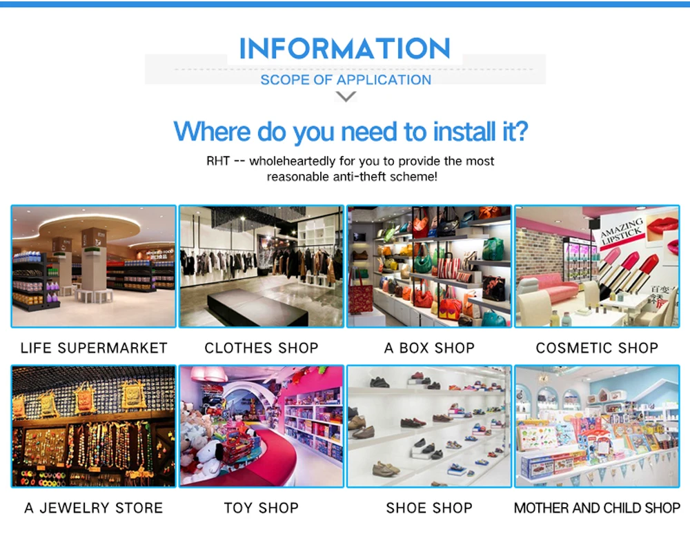 Full KIT EAS 58KHZ AM Retail Security Anti-theft Antenna Gate System Anti-shoplifting Device with Deactivator for Clothing Shop Full KIT EAS 58KHZ AM Retail Security Anti-theft Antenna Gate System Anti-shoplifting Device with Deactivator for Clothing Shop