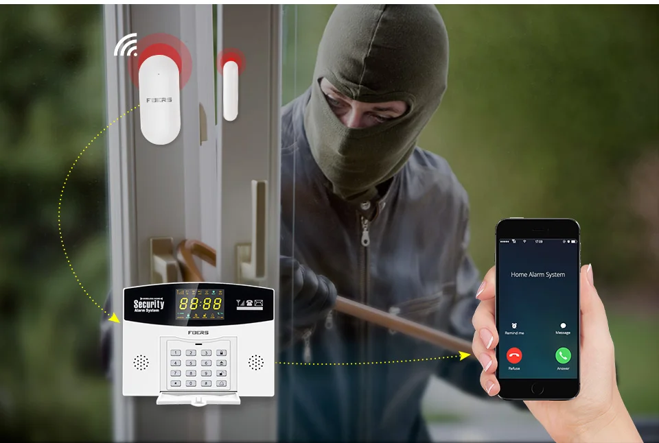 Fuers W214 4G WIFI Tuya Smart Alarm System Wireless Burglar GSM Smart Home Security Alarm Control LCD Display Fuers W214 4G WIFI Tuya Smart Alarm System Wireless Burglar GSM Smart Home Security Alarm Control LCD Display