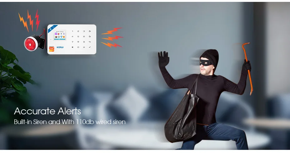 KERUI W181 Alarm System Secutrity Home WIFI GSM Alarm Tuya Smart Motion Detector Door Sensor Burglar IP Camera Work Alexa Google KERUI W181 Alarm System Secutrity Home WIFI GSM Alarm Tuya Smart Motion Detector Door Sensor Burglar IP Camera Work Alexa Google