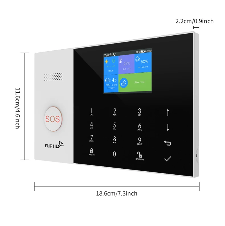 YAOSHENG Security-Protection TUYA Smart Home Alarm System 2G 433MHz WiFi GSM Wireless House App Control Sets PG105