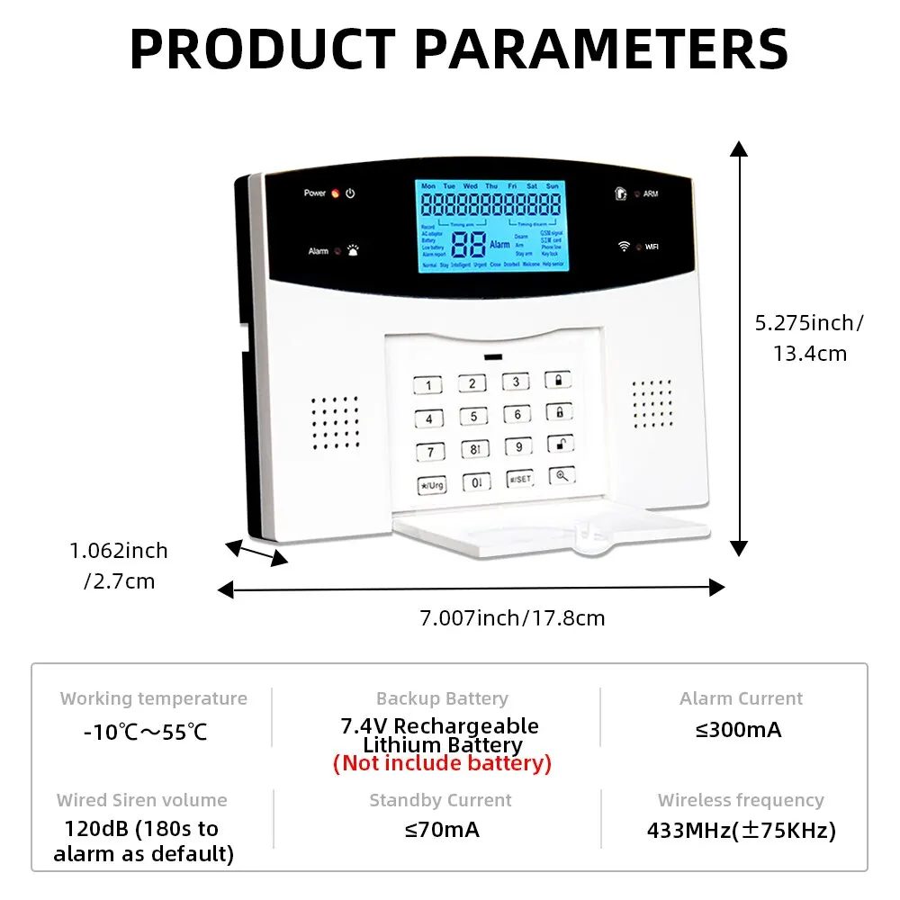 ONENUO Smart WiFi GSM Home Security Protection Smart Alarm System LCD Screen Burglar Kit Tuya APP Remote Control Arm And Disarm ONENUO Smart WiFi GSM Home Security Protection Smart Alarm System LCD Screen Burglar Kit Tuya APP Remote Control Arm And Disarm