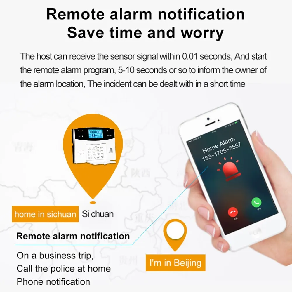 ONENUO Smart WiFi GSM Home Security Protection Smart Alarm System LCD Screen Burglar Kit Tuya APP Remote Control Arm And Disarm ONENUO Smart WiFi GSM Home Security Protection Smart Alarm System LCD Screen Burglar Kit Tuya APP Remote Control Arm And Disarm