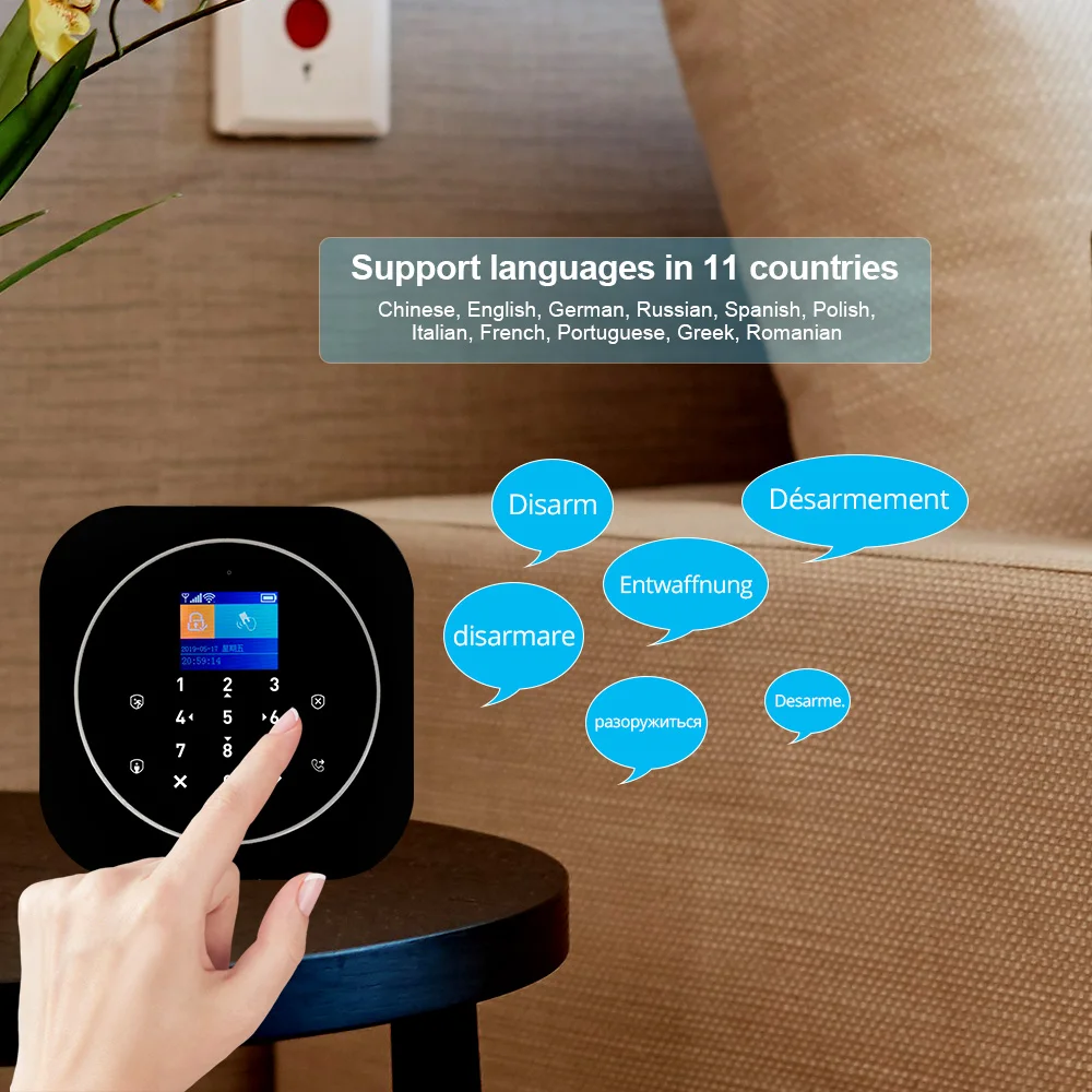 KERUI G12 2G Wifi Wireless Home Alarm System DIY GSM Alarm System for Home Security with Siren, Remote, Motion, Door Sensor