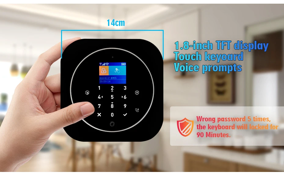 KERUI G12 2G Wifi Wireless Home Alarm System DIY GSM Alarm System for Home Security with Siren, Remote, Motion, Door Sensor