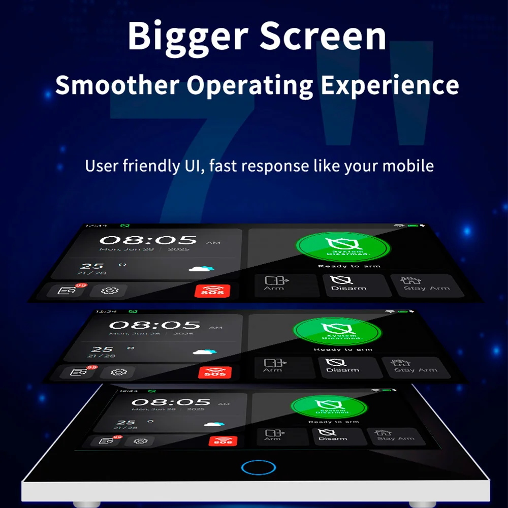 KERUI New 7 inch Touch Screen Panel Alarm System With Sensors 4G+WiFi DIY Your Home Alarm Kits FSK/ASK Security Protection G70 KERUI New 7 inch Touch Screen Panel Alarm System With Sensors 4G+WiFi DIY Your Home Alarm Kits FSK/ASK Security Protection G70