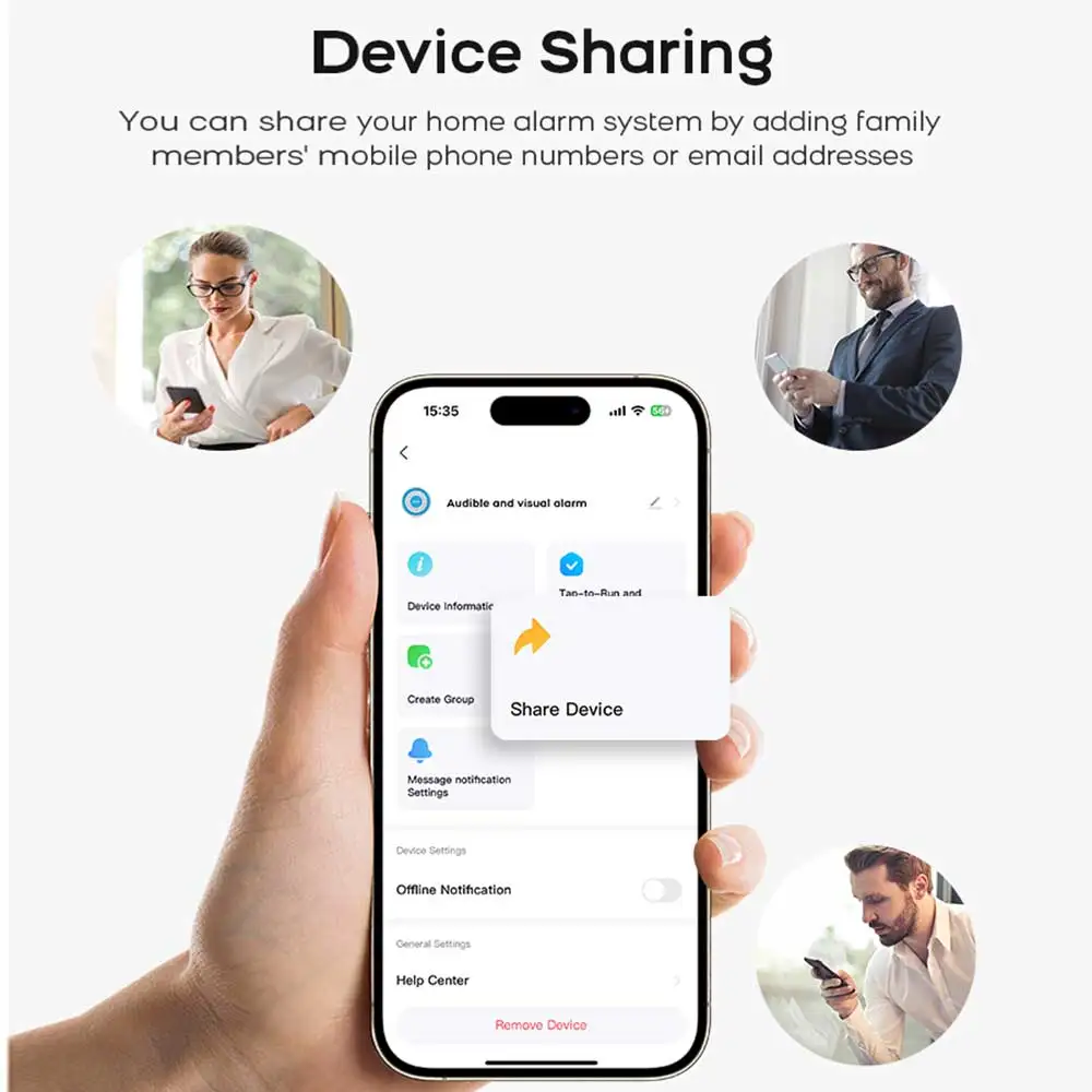 Tuya WIFI Smart Home Alarm System Home DIY TUYA Wireless Door Alarm System Door Window Sensor Work with Alexa