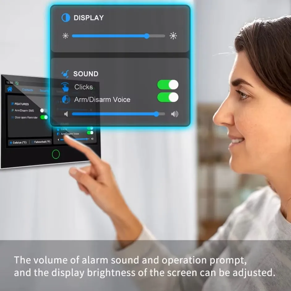 G74 Smart Alarm System Kits Tuya Alarm Smart Security Protection Panel Kit Inteligente Alexa Home Security System 6 languages