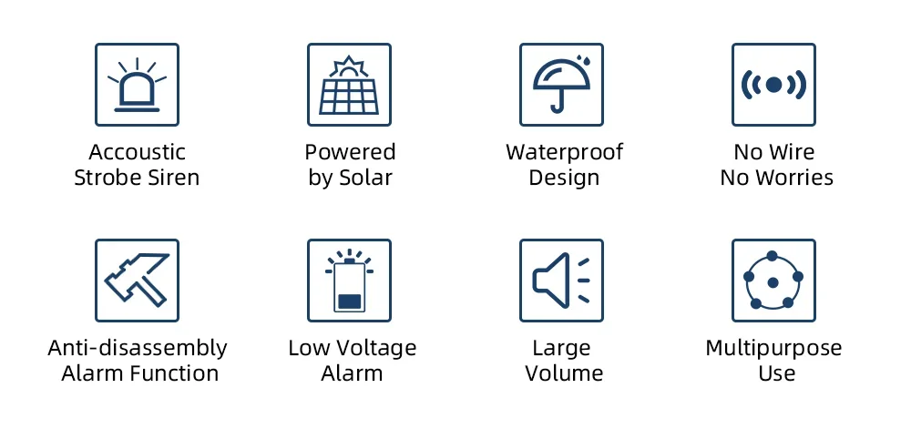 PGST New 433MHz Wireless light Flash Strobe Outdoor Solar Waterproof Siren for Home Burglar Wifi GSM Home Security Alarm System