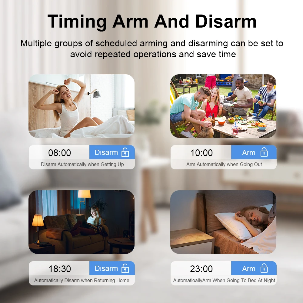 Tuya WiFi GSM Home Security Protection Smart Alarm System TFT Screen Burglar Kit Tuya APP Remote Control Arm And Disarm Tuya WiFi GSM Home Security Protection Smart Alarm System TFT Screen Burglar Kit Tuya APP Remote Control Arm And Disarm