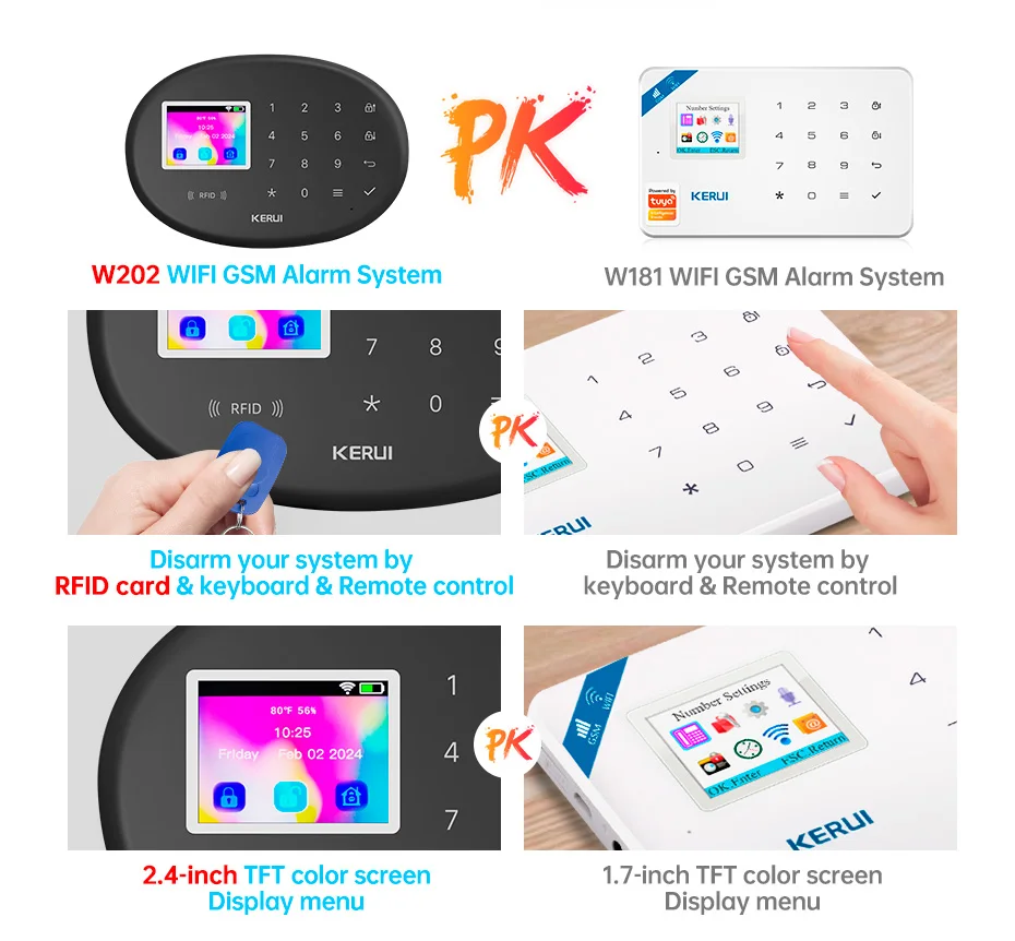 KERUI W204 Security Alarm System For Home WiFi 4G GSM Alarm Burglar 433MHz Wireless Siren Tuya Smart Motion Detector Sensor Cam KERUI W204 Security Alarm System For Home WiFi 4G GSM Alarm Burglar 433MHz Wireless Siren Tuya Smart Motion Detector Sensor Cam