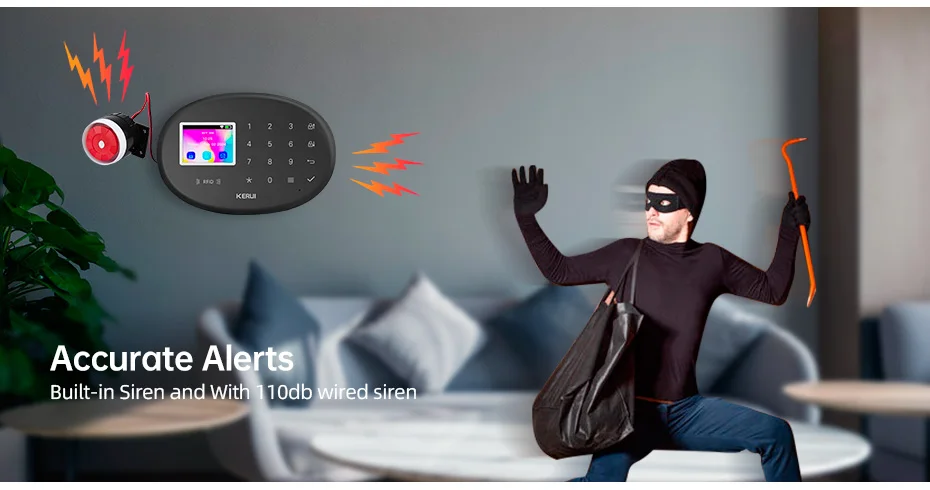 KERUI W204 Security Alarm System For Home WiFi 4G GSM Alarm Burglar 433MHz Wireless Siren Tuya Smart Motion Detector Sensor Cam KERUI W204 Security Alarm System For Home WiFi 4G GSM Alarm Burglar 433MHz Wireless Siren Tuya Smart Motion Detector Sensor Cam