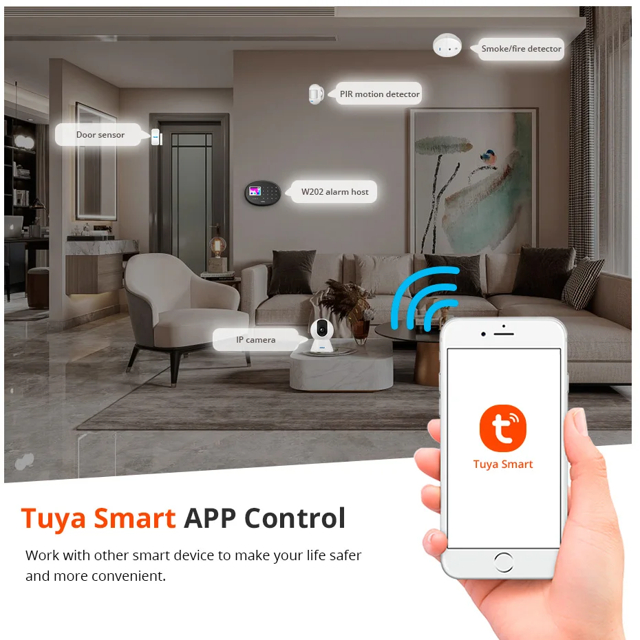 KERUI W204 Security Alarm System For Home WiFi 4G GSM Alarm Burglar 433MHz Wireless Siren Tuya Smart Motion Detector Sensor Cam KERUI W204 Security Alarm System For Home WiFi 4G GSM Alarm Burglar 433MHz Wireless Siren Tuya Smart Motion Detector Sensor Cam