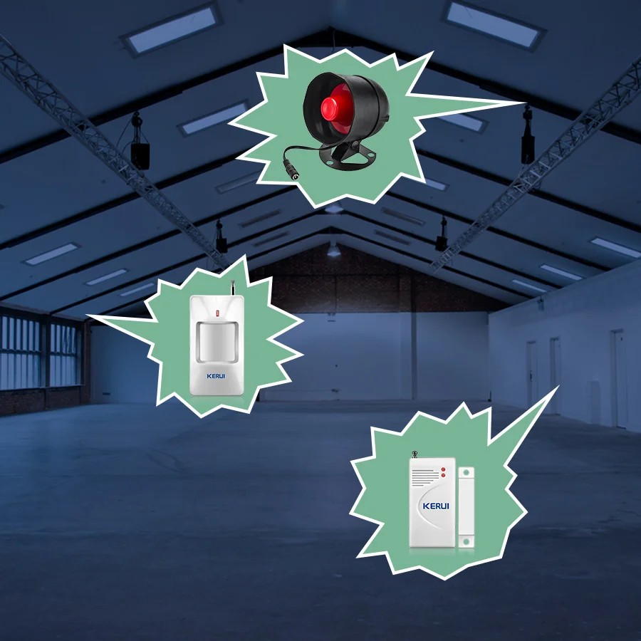 KERUI Tuya Smart WIFI Security Alarm System Kit 110dB Wireless Loud Indoor/Outdoor Siren Horn Home Burglar Motion Door Sensor