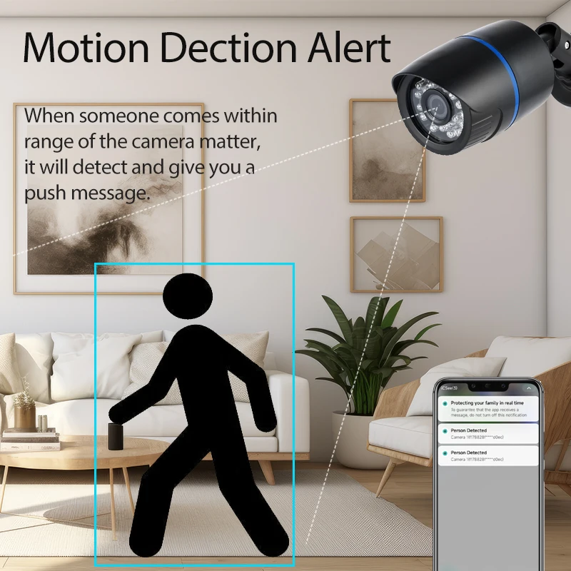 8MP 4K IP66 Waterproof Bullet Outdoor POE Camera, IP Surveillance Camera Security Night CCTV System Cam