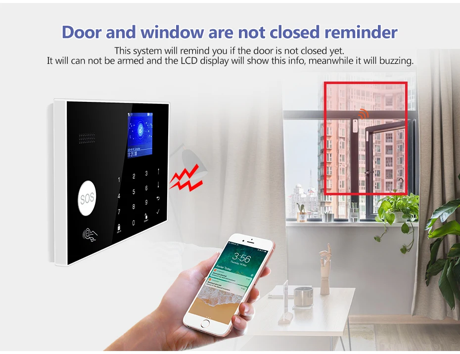 KERUI G34 Tuya Smart 4G WIFI Alarm System for Home Security Alarm Host with Door and Motion Sensor Smart Life APP Support Alexa