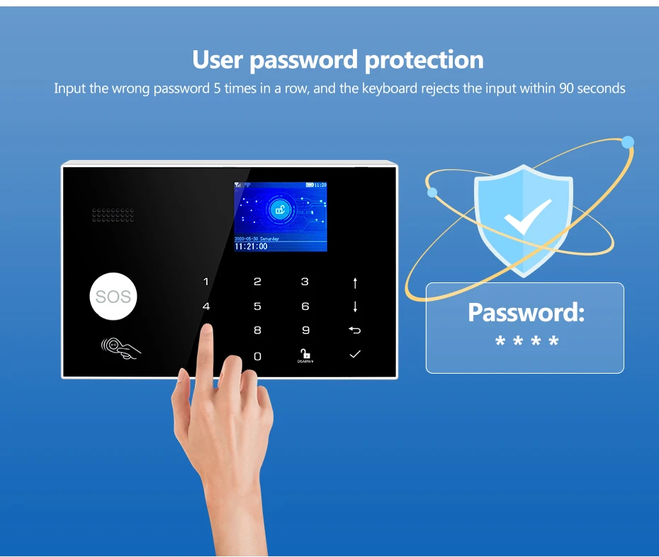 KERUI G34 Tuya Smart 4G WIFI Alarm System for Home Security Alarm Host with Door and Motion Sensor Smart Life APP Support Alexa