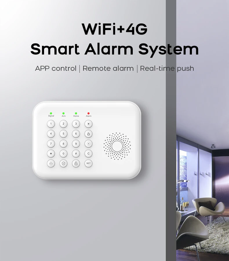 PGST WiFi 4G Security Protection Tuya Smart Life Home Automation Door Magnetic Motion Sensor Alarm Security System Kit Set Alexa