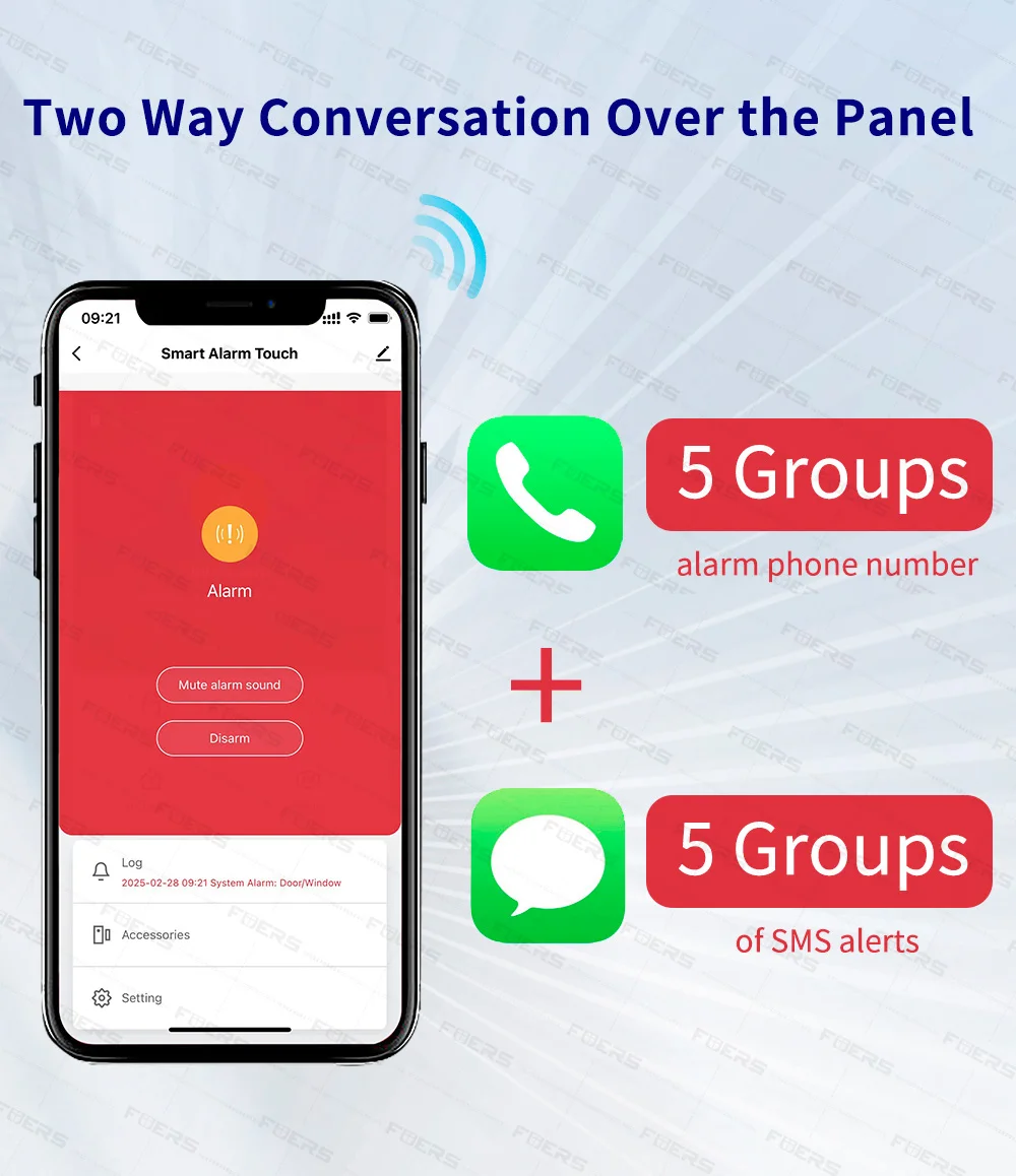 FUERS 7 Inch TFT Screen 4G Tuya Smart Home Security Alarm System G70 GSM WiFi Wireless Home Burglar Security Alarm System